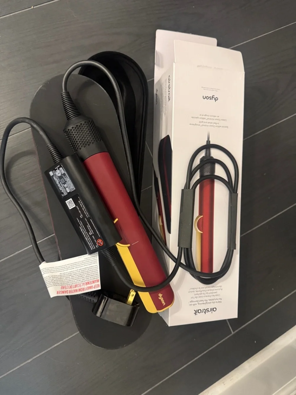 Dyson Red and Yellow Hair Styler with Black Cord - Picture 1 of 4